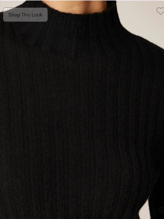 J Crew Wide-rib cashmere turtleneck sweater - Picture 3 of 6